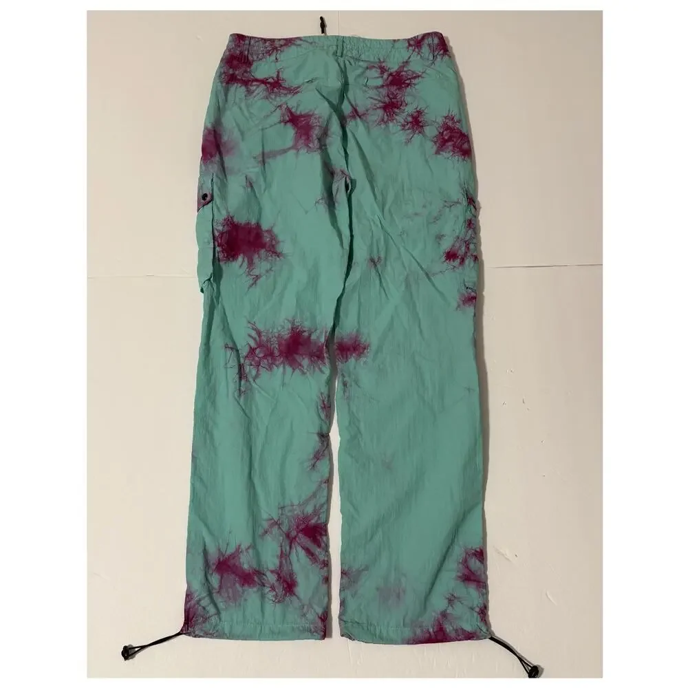 Men's SoleBoy Tie Dye Nylon Cargo Pants, Size M - Picture 2 of 7